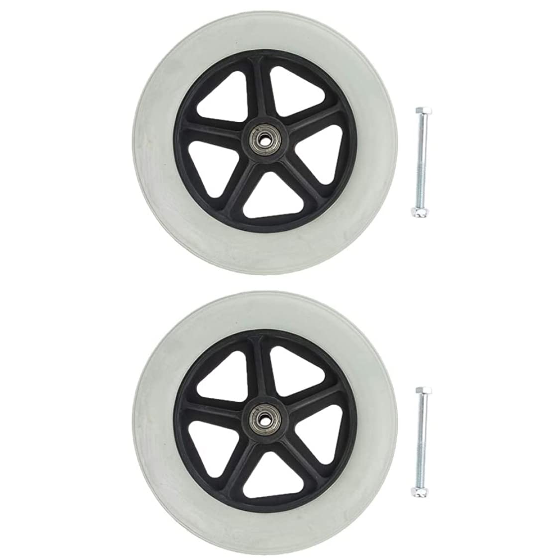 Rollstuhlräder Rollstuhl vorne mit 5/16 -Zoll -Lager Ersatzrädern 8 Zoll 2 PCS Skateboard -Zubehör Rollstuhlräder Rollstuhl vorne mit 5/16 -Zoll -Lager Ersatzrädern 8 Zoll 2 PCS Skateboard -Zubehör von Hperu