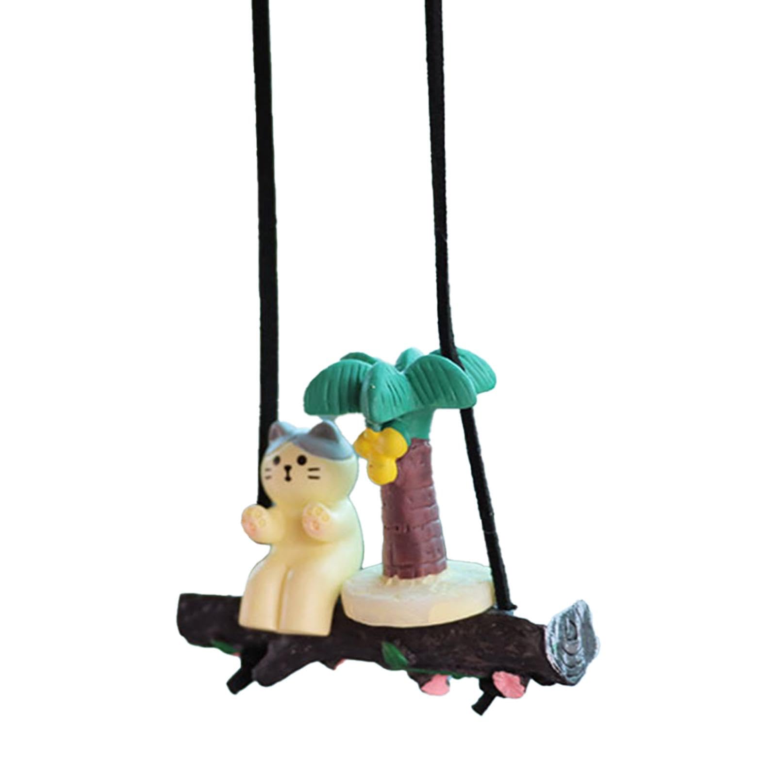 Hqunjikp Auto-Ornament mit niedlichem Katzen-Cartoon-Design, Auto-Innendekoration, niedlicher Ast, Katzenanhänger, Rückspiegel, Kätzchen-Anhänger für Auto-Innendekoration Hqunjikp Auto-Ornament mit niedlichem Katzen-Cartoon-Design, Auto-Innendekoration, niedlicher Ast, Katzenanhänger, Rückspiegel, Kätzchen-Anhänger für Auto-Innendekoration von Hqunjikp