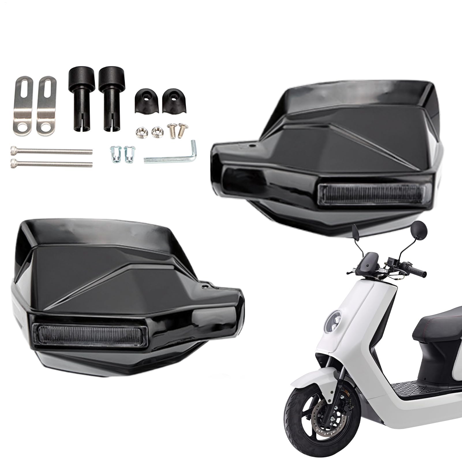 Hqunjikp Dirt Bike Handschützer | Motorrad-Handwindschutz | Modifikation Lenkerschutz Wasserdicht Wetterbeständig für Road Trips ATV Highway Cruising Hqunjikp Dirt Bike Handschützer | Motorrad-Handwindschutz | Modifikation Lenkerschutz Wasserdicht Wetterbeständig für Road Trips ATV Highway Cruising von Hqunjikp