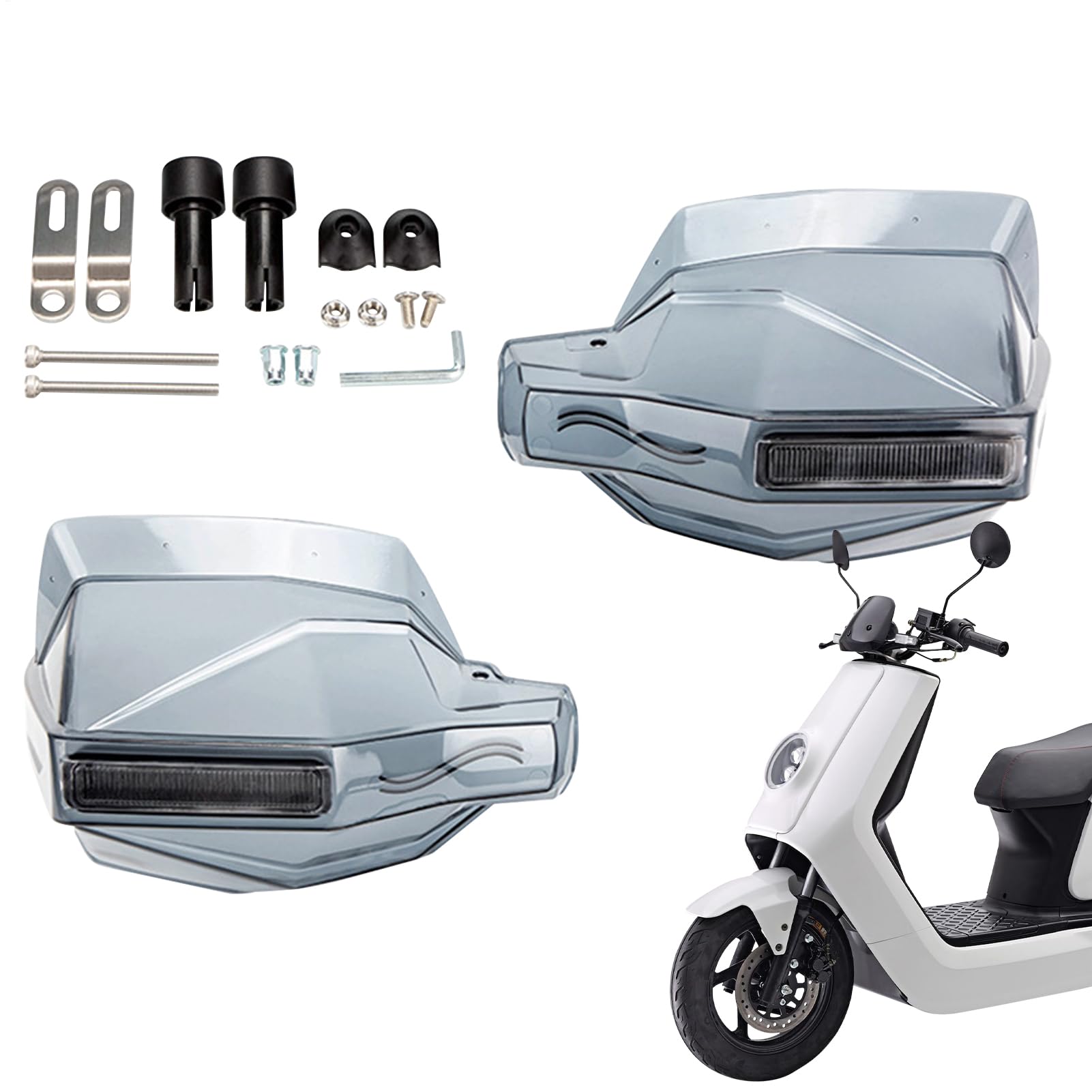 Hqunjikp Motorrad-Handwindblocker | Motorrad-Windabweiser | Modifikation Lenkerabweiser wetterbeständige Windschutzscheibe für Straßenreiten Roller Highway Hqunjikp Motorrad-Handwindblocker | Motorrad-Windabweiser | Modifikation Lenkerabweiser wetterbeständige Windschutzscheibe für Straßenreiten Roller Highway von Hqunjikp