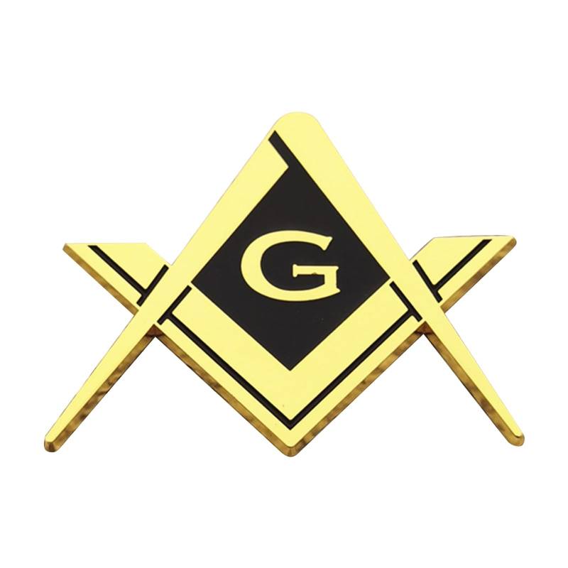 Hrtyvhin Wetterbeständiges Freimaurer Symbol Brüderlichkeitserzieher Aufkleber Embleme Car Badge 3D Designs Für Auto Und Motorräder Geeignet von Hrtyvhin