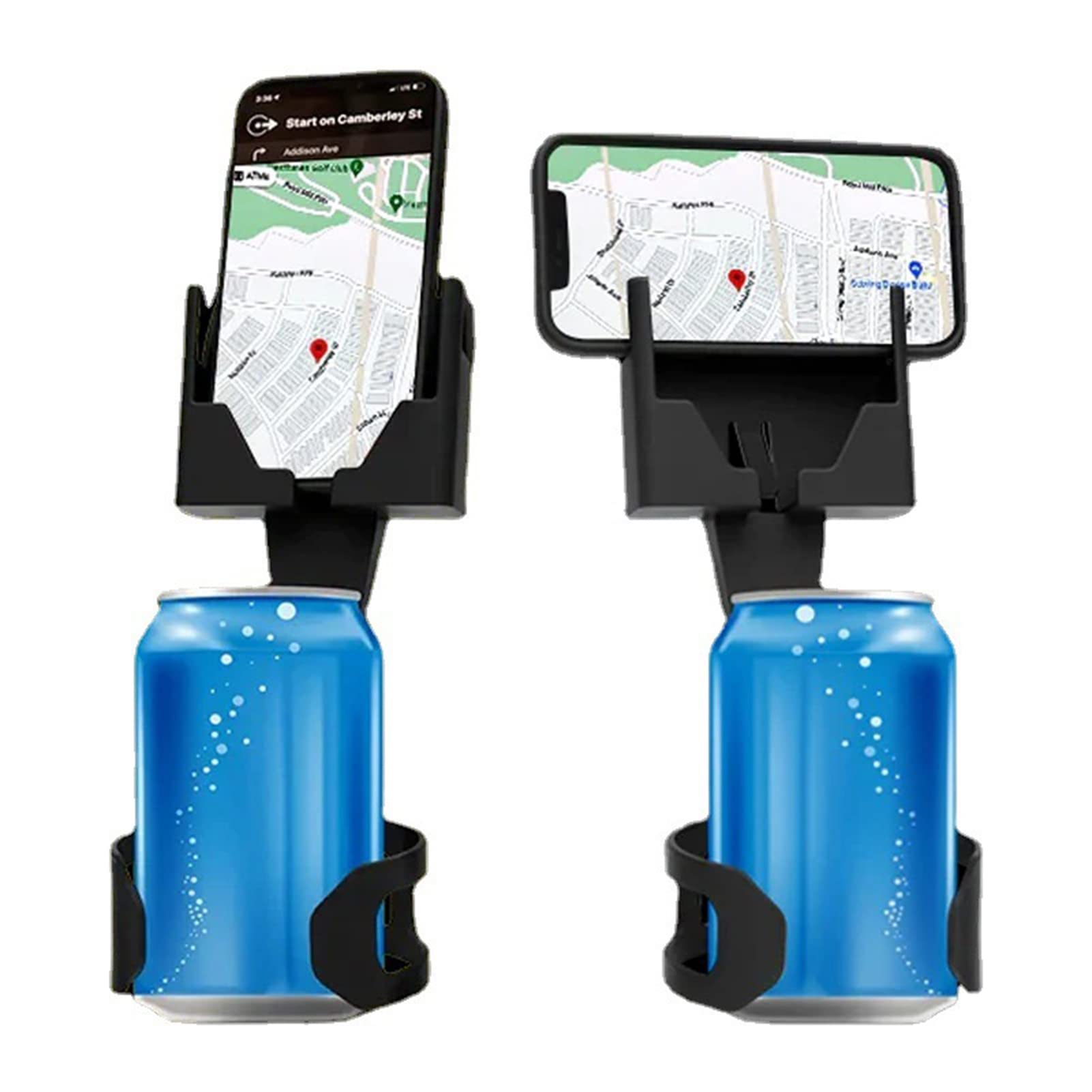 HshDUti Getränkehalter für Auto, Universal-Handy- und Getränkehalter, Auto-Getränkehalter, Handyhalterung, freundlich, kompatibel mit iPhone-Samsung-Google und allen Smartphones, Schwarz von HshDUti