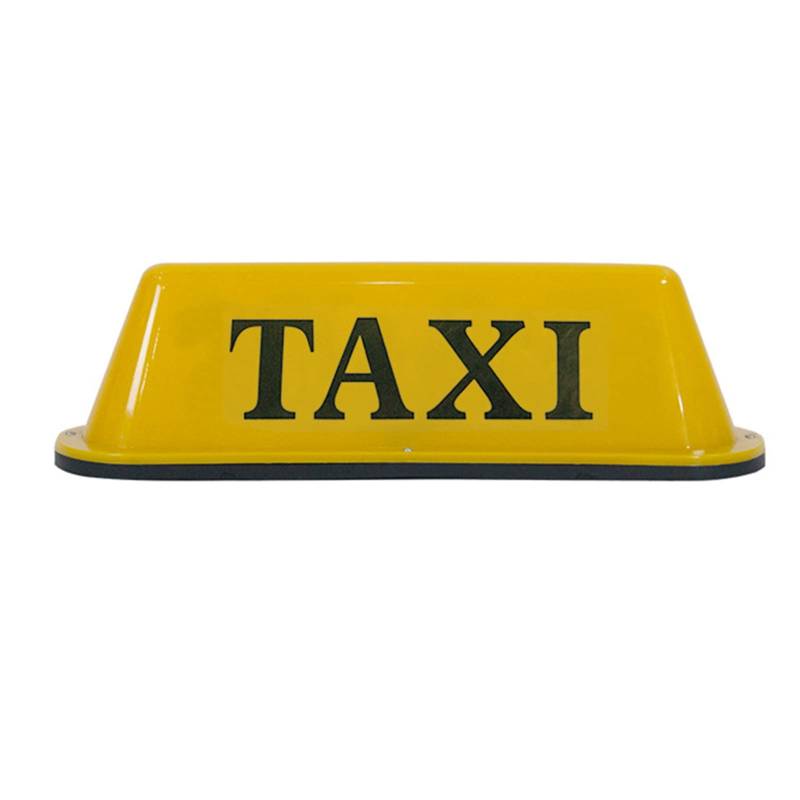 HshDUti Taxi-Signal-Kontrollleuchten, Universal-Taxi-Schild, Kabine-Lichter, Magnetisches Autodach, Taxi-Top-Schild, Blinkerleuchten, Lampenaufsatz, Auto-Lichter (Weiß/Gelb) Gelb von HshDUti
