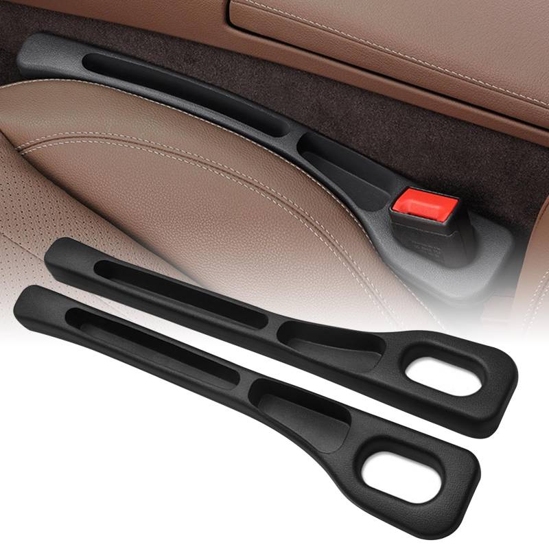 Hshenjhu Aufbewahrungsbox für Autositze, Autositz Gap Organizer Storage Box, Universal Autositz Lückenfüller Autositz, Autositz Organizer Sitzlückenfüller für Kleinigkeiten Handys Seat Gap (Schwarz) von Hshenjhu