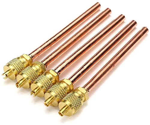Hsthe Sea 5Pcs 6mm Messing und Kupfer Füllservice Zugang Ventilkern- und Kappenkern-Entferner für Kälte-Klimaanlage von Hsthe Sea
