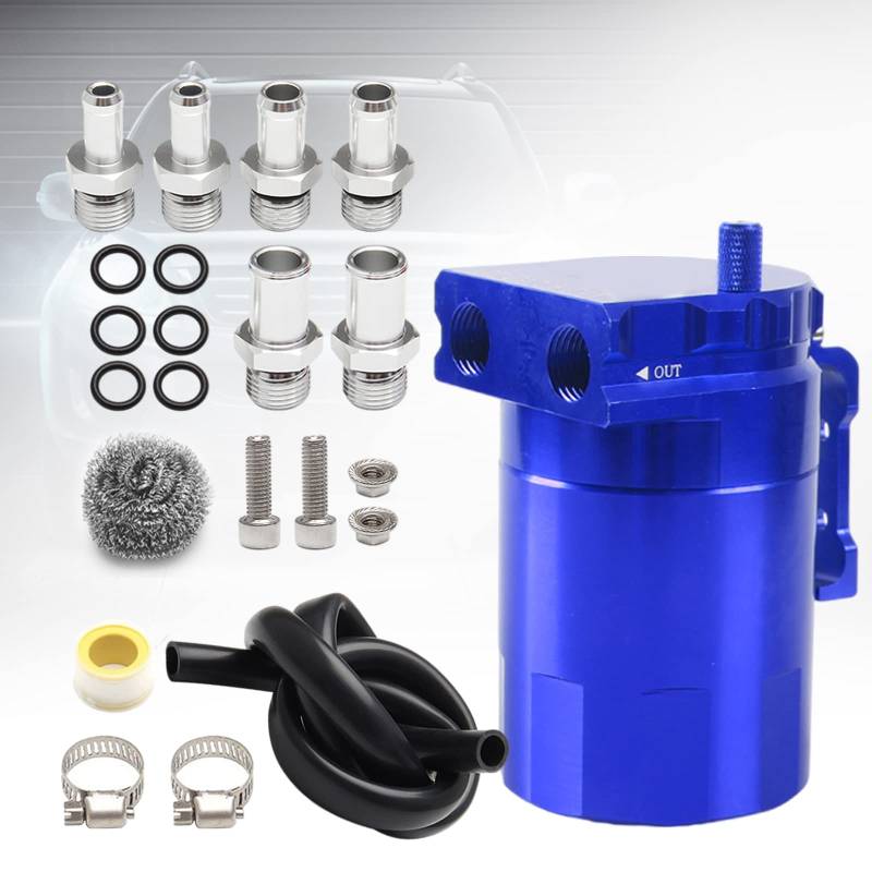 Htostar Racing Ölauffangdose mit dicker Schale, Kühlmittelbehälter, Kraftstoffbehälter-Set, Blau von Htostar Racing