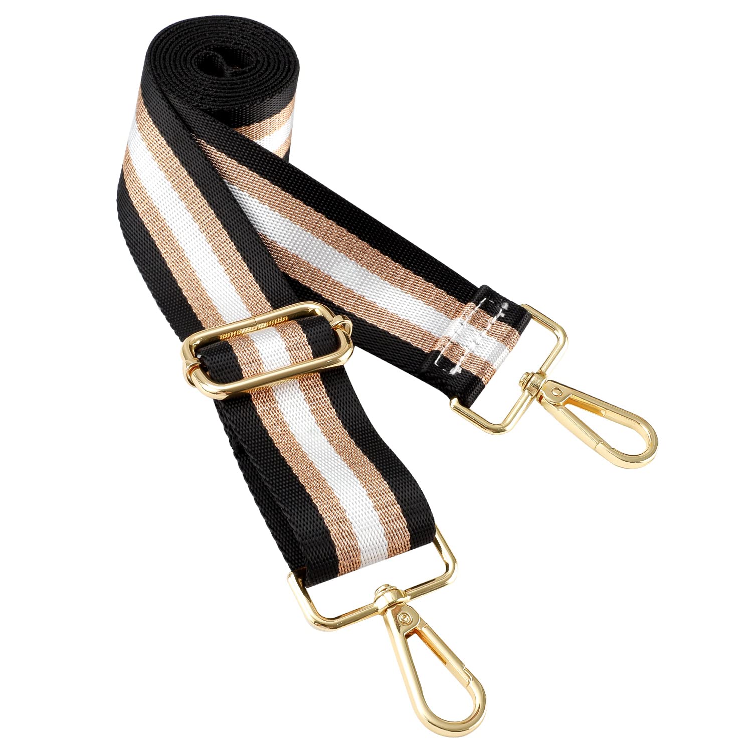 Taschengurte für Handtaschen, verstellbarer Ersatz-Handtaschengurt, breiter Schultergurt, glitzernd, gestreift, Taschenriemen mit Clips, lange Riemen für Handtasche, Crossbody-Tasche, Leinwand Taschengurte für Handtaschen, verstellbarer Ersatz-Handtaschengurt, breiter Schultergurt, glitzernd, gestreift, Taschenriemen mit Clips, lange Riemen für Handtasche, Crossbody-Tasche, Leinwand von HuaJiao