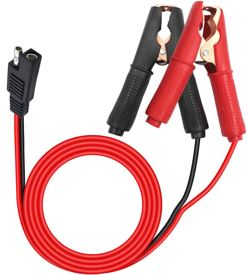 HuaLiSiJi SAE zu Krokodilklemmen 12V 24V SAE auf Krokoklemmen Kabel 14AWG 30A, SAE Stecker Schnellverbindung, Ladeanschluss kabel für Autos, Motorräder (1m) von HuaLiSiJi