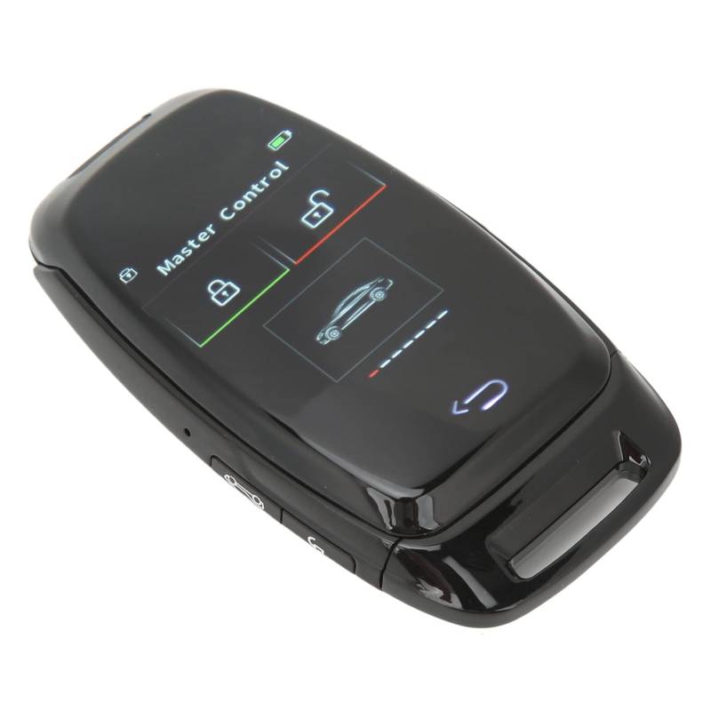 Smart LCD Key, Key Change Label Display Auto Remote Starter Key 5.0 Konnektivität Mehrsprachiger Touchscreen (Schwarz) von Huairdum