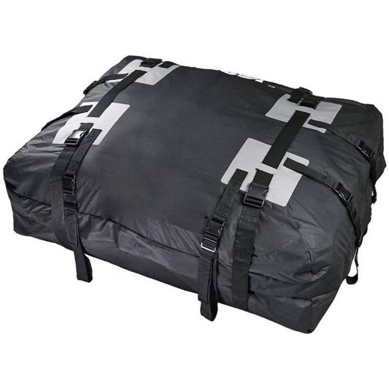 Auto Dachgepäcktasche,15 Kubikfuß 600D Auto Dach Cargo Storage Bag Autodach Transporttasche mit Anti Rutsch Matte Faltbare Gepäckbox wasserdichte Autodachtasche für Auto LKW SUV Vans von Huamengyuan