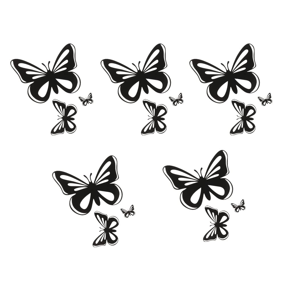 Huamengyuan Auto Dekoration Decal,5 Stück Persönlichkeits Schmetterlings Aufkleber Auto Schmetterlings Dekorative Aufkleber Reflektierende Autoaufkleber für Wohnmobil LKW Laptop Fenster von Huamengyuan
