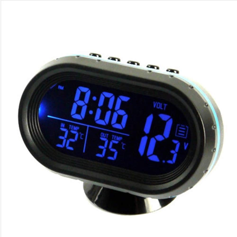 Huamengyuan Autouhren Elektronische Uhren, Auto-Thermometer, Leuchtuhren, Autozubehör, Blau von Huamengyuan