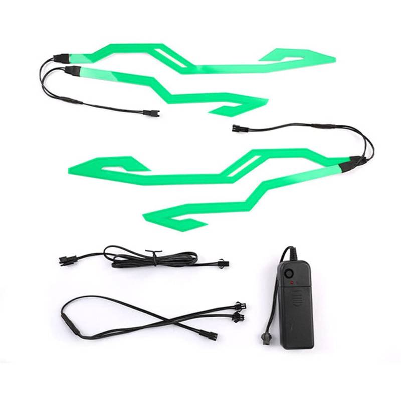 Motorrad Helm EL Licht, Motorrad Helm LED Licht Motorrad Licht Streifen LED Aufkleber Motorrad Streifen Reitsignal Flexibles Nachtreiten Motorradhelm Licht von Huamengyuan