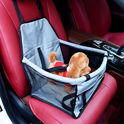 Huangyingui Pet Auto Booster Sitz für Hunde Katzen, Atmungsaktiv Wasserdicht Sitzbezug mit Sicherheit Leine, Kleine Hunde/Welpen Reise Auto Displayschutzfolie Tasche von Huangyingui