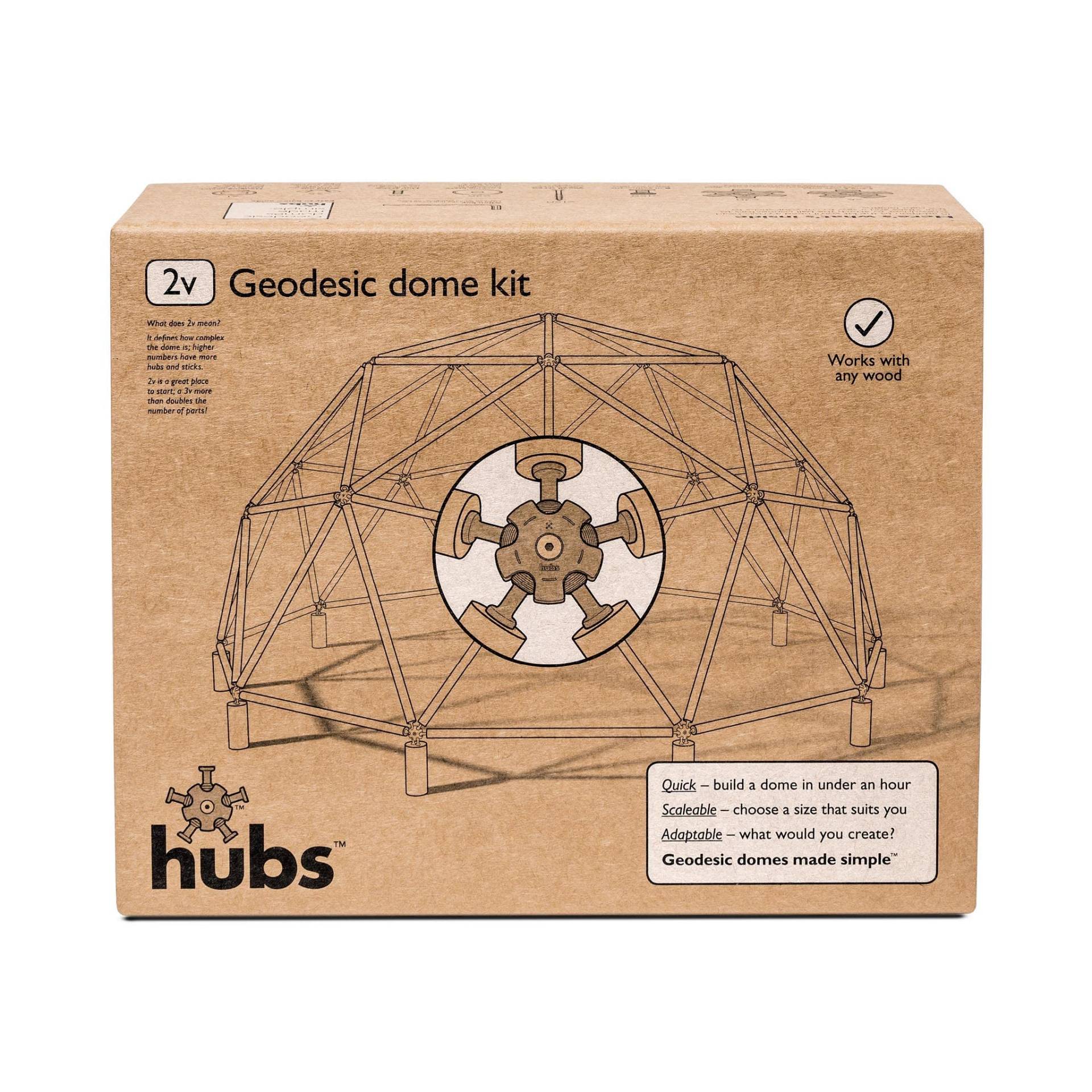 Hubs Bausatz für eine geodätische Kuppel von Hubs