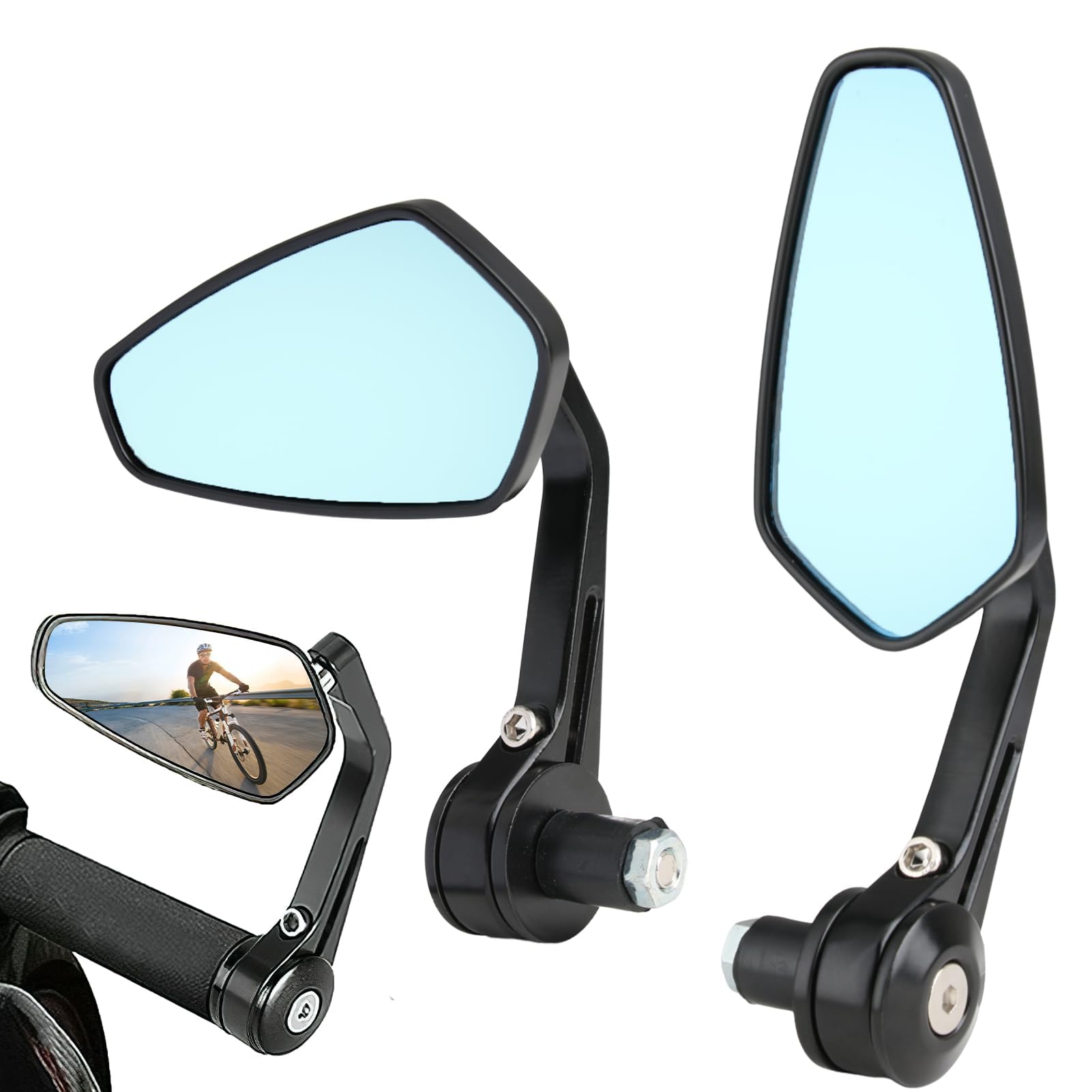 CNC Motorrad Lenkerendenspiegel Universal 7/8", Blendfreier Rückspiegel aus stoßfestem Aluminium für Motorräder,Einfache Installation,Verbesserte Fahrsicherheit CNC Motorrad Lenkerendenspiegel Universal 7/8", Blendfreier Rückspiegel aus stoßfestem Aluminium für Motorräder,Einfache Installation,Verbesserte Fahrsicherheit von Hugfads