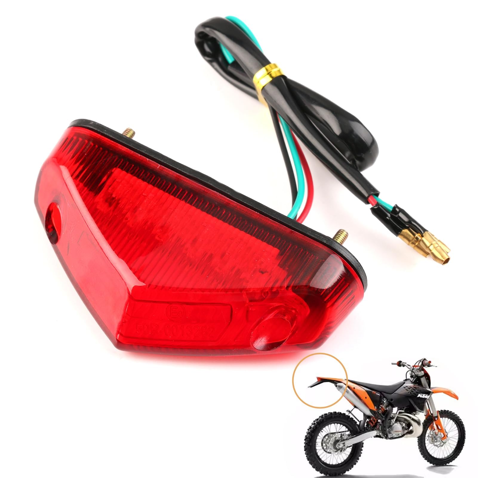 Hugfads Hochwertiges Motorrad Rücklicht Bremsrücklicht, 12V 9 LED E-geprüft, Universal für Motorräder ATV Dirt Bike Scooter Hugfads Hochwertiges Motorrad Rücklicht Bremsrücklicht, 12V 9 LED E-geprüft, Universal für Motorräder ATV Dirt Bike Scooter von Hugfads