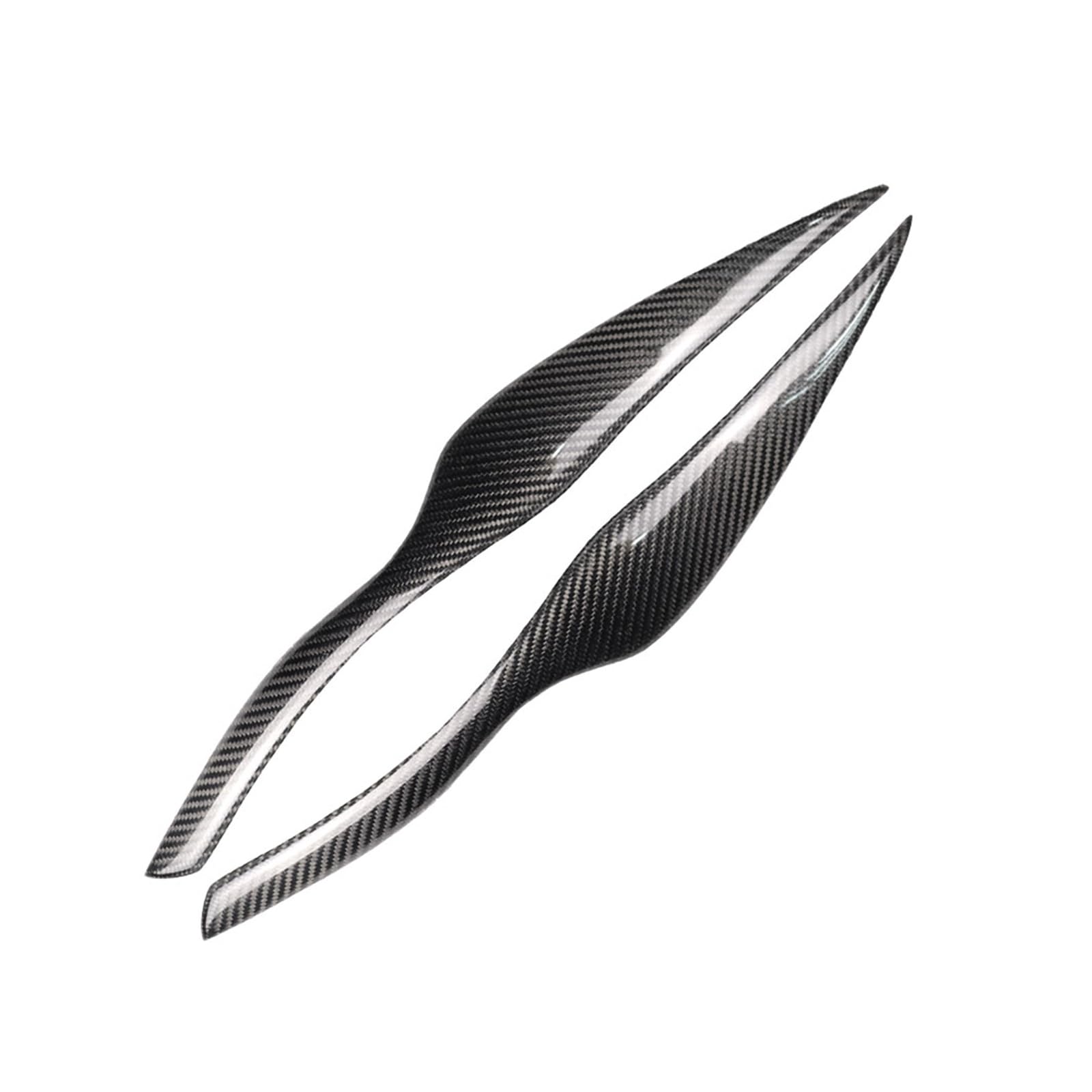 1 Paar for E90 E91 2006-2011 4 Tür Scheinwerfer Augenbraue Scheinwerfer Augenlid Trim Kohlefaser Frontscheinwerfer Lampenabdeckung Stirn Aufkleber von Huhpa