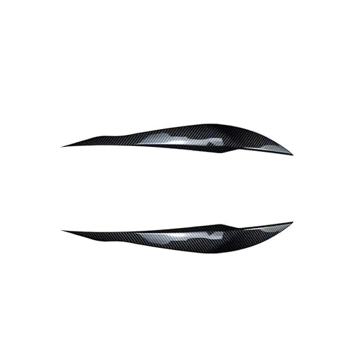 2 Stück Front-Kopf-Stoßstangen-Lichter, Lampen, Augenlid-Augenbrauen-Abdeckungs-Ordnung, passend for 3er-Serie F30 320i 2013–2018, Schwarz/Carbon-Look(Carbon Fiber Look) von Huhpa