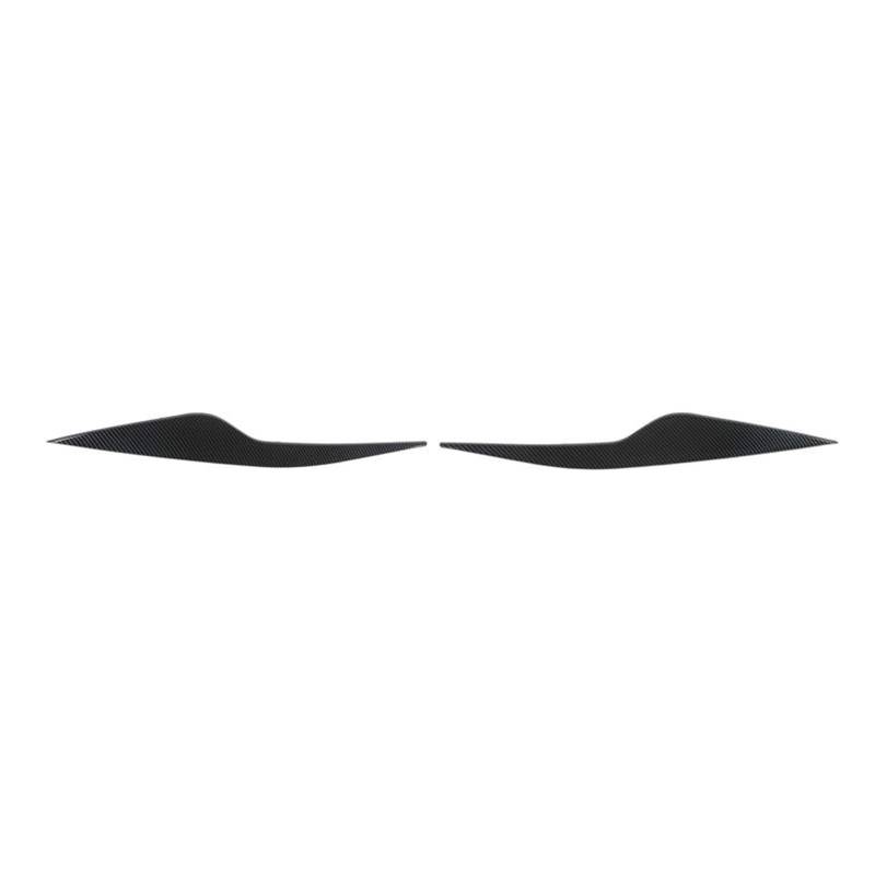 2 Stück Scheinwerfer Augenbraue vorne Links rechts Licht Augenlid Verkleidung Abdeckung for Ford Focus MK2 2008 2009 2020 2011(Carbon Fiber Style) von Huhpa
