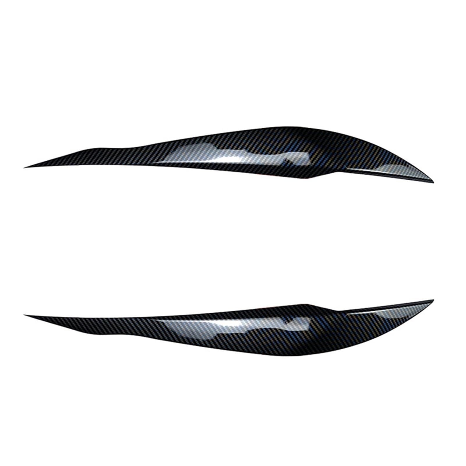 2 Stücke vorne plattierte Scheinwerferabdeckung Kopflichtlampe Augenlid Augenbrauenverkleidung ABS for F30 F35 2013-2019(Carbon Fiber Pattern) von Huhpa