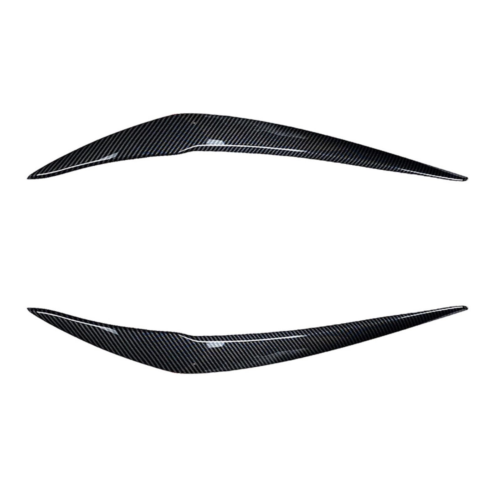 2 stücke Auto Glänzend Schwarz Scheinwerfer Augenbrauen Augenlider Abdeckung Wimpern Kopf Licht Lampe Aufkleber for 1 Serie F20 118i 120i 15-19(2pcs Carbon Fiber) von Huhpa