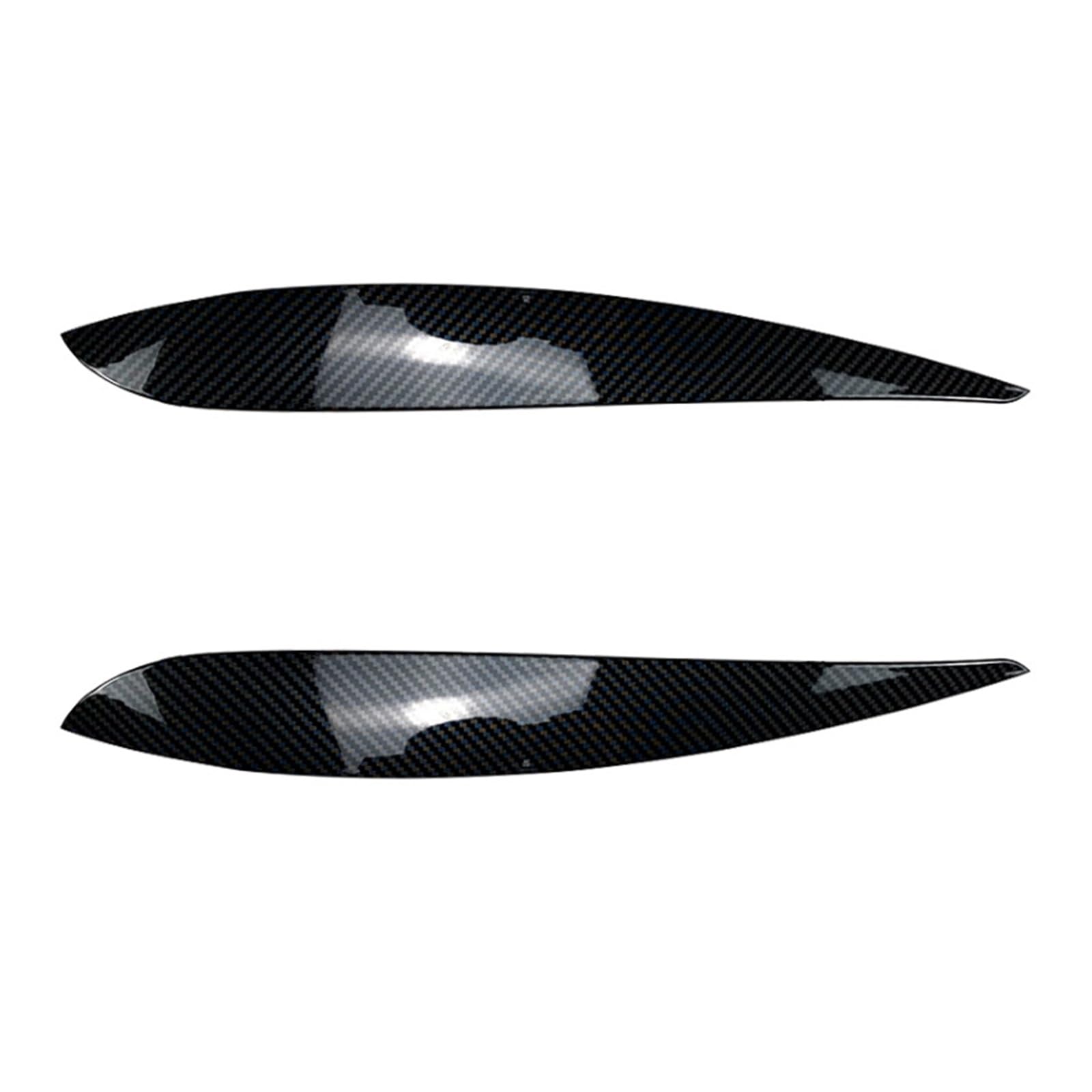 2PCS ABS for Polo 4 MK4 9N 9N3 2005-2009 Auto Scheinwerfer Augenbrauen Scheinwerfer Augenlid Abdeckung Trim(Carbon Fiber Black) von Huhpa