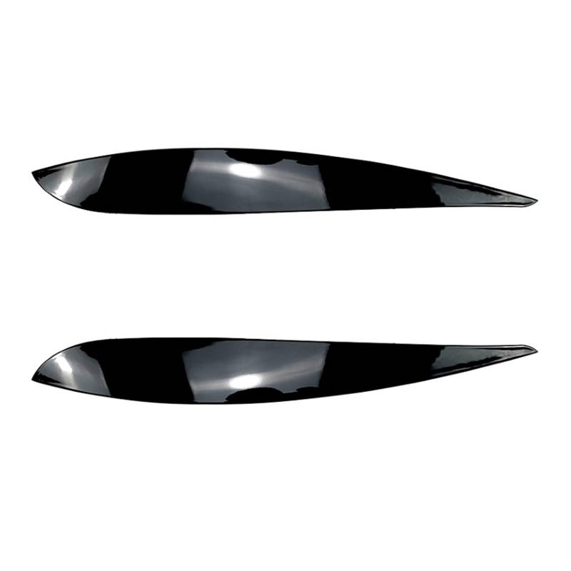 2PCS ABS for Polo 4 MK4 9N 9N3 2005-2009 Auto Scheinwerfer Augenbrauen Scheinwerfer Augenlid Abdeckung Trim(Piano Black) von Huhpa