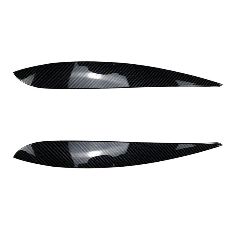 Augenbrauen for Polo 4 MK4 9N 9N3 2005-2009 Scheinwerfer Augenlider Abdeckung Augenlider Aufkleber Trim Body Kit Autozubehör(Carbon Look) von Huhpa