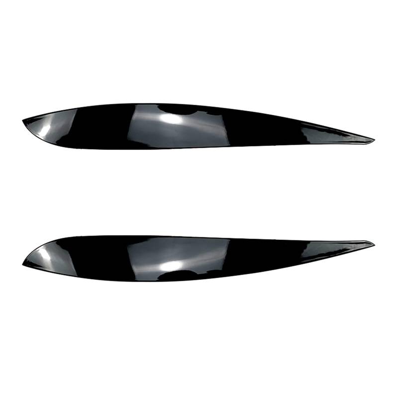 Augenbrauen for Polo 4 MK4 9N 9N3 2005-2009 Scheinwerfer Augenlider Abdeckung Augenlider Aufkleber Trim Body Kit Autozubehör(Gloss Black) von Huhpa