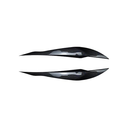 Auto Scheinwerfer Augenbraue Augenlid Trim Abdeckung for 3er F30 320i 2013-2018 ABS Scheinwerfer Lampe Dekoration Aufkleber Zubehör(Carbon Fiber Look) von Huhpa