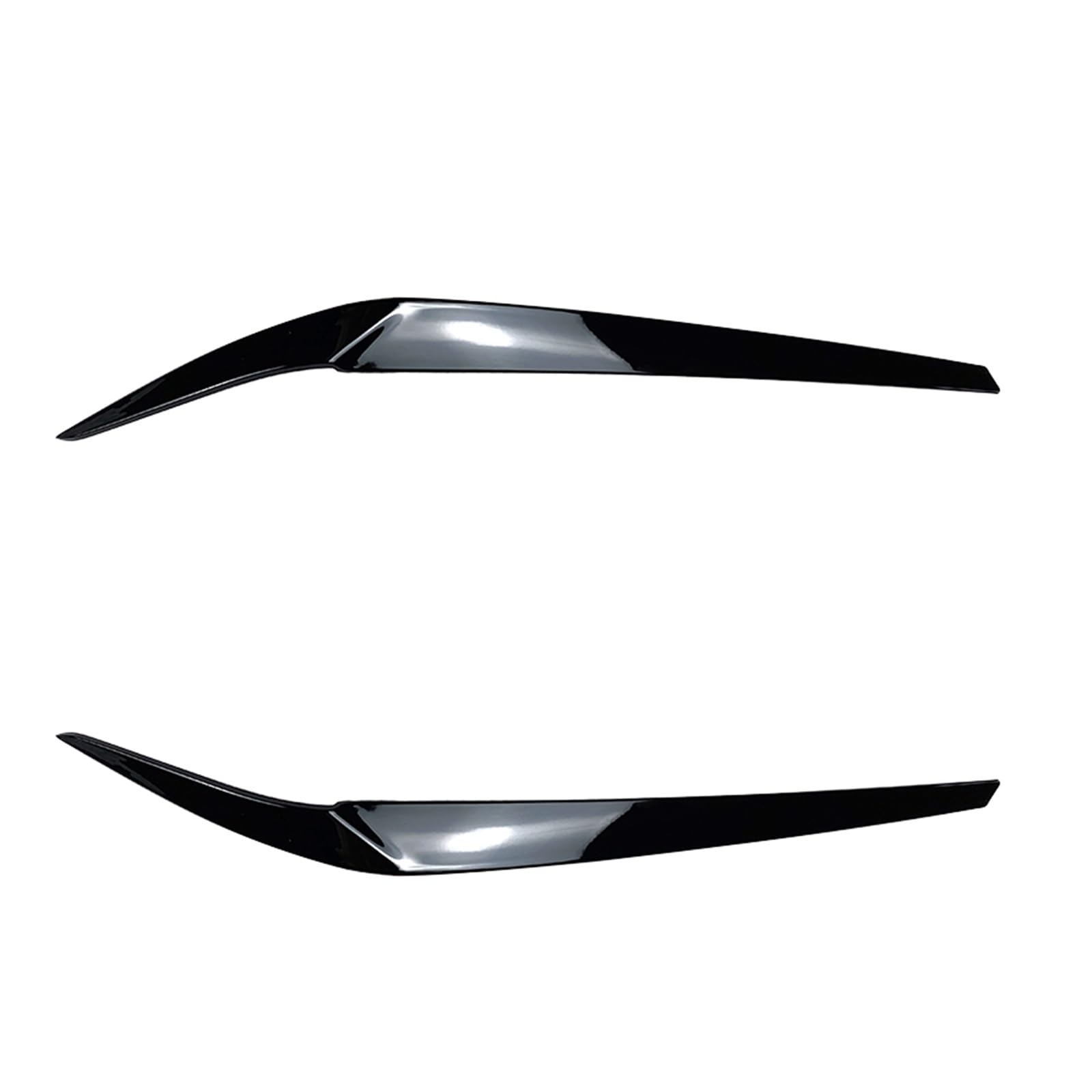 Auto Scheinwerfer Augenlid Trim Frontscheinwerfer Lampenabdeckung for 5er G30 2017-2021 525i 530i Deckel Scheinwerfer Stirn Aufkleber Teil(Glossy Black) von Huhpa