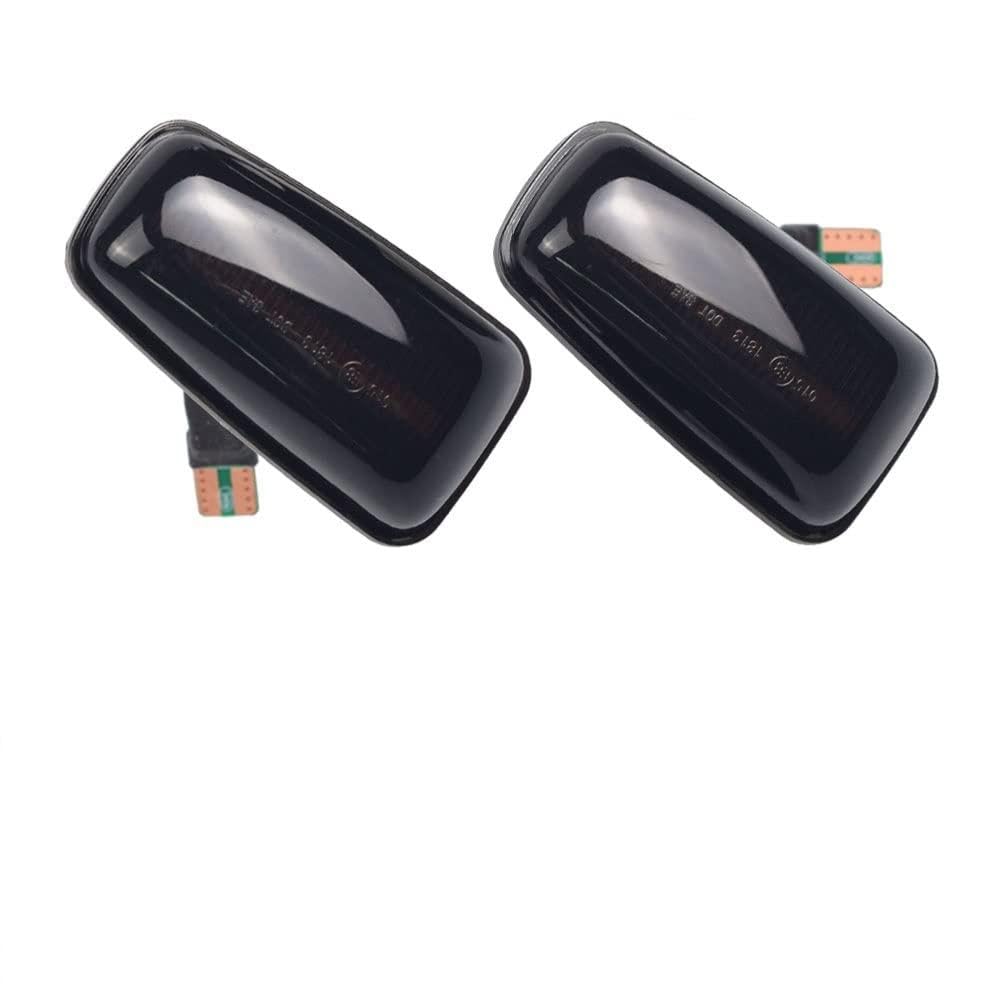 Dynamisch LED Seitenmarker -Lichtsignal Blinker for Citroen for Berlingo for Jumpy for Saxo for Xantia XM ZX for Peugeot 106 306 406 806 for Experte for Partner(Dynamic Smoked Black) von Huhpa