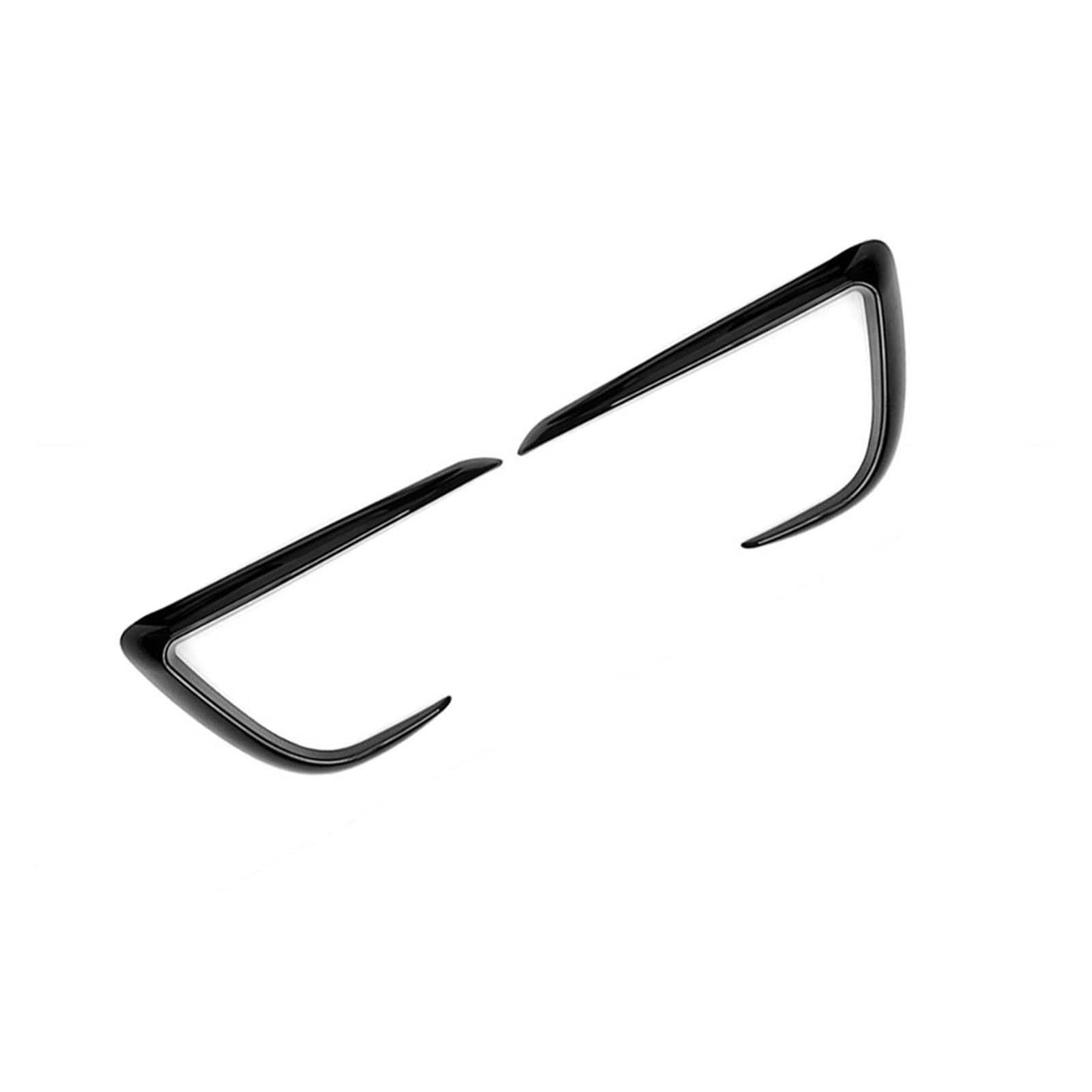 Front Nebel Licht Augenbraue Abdeckung for Tesla Modell Y Rahmen Augenbraue Augenlid ABS Aufkleber Schutz Stoßstange ABS Auto Zubehör(Black) von Huhpa