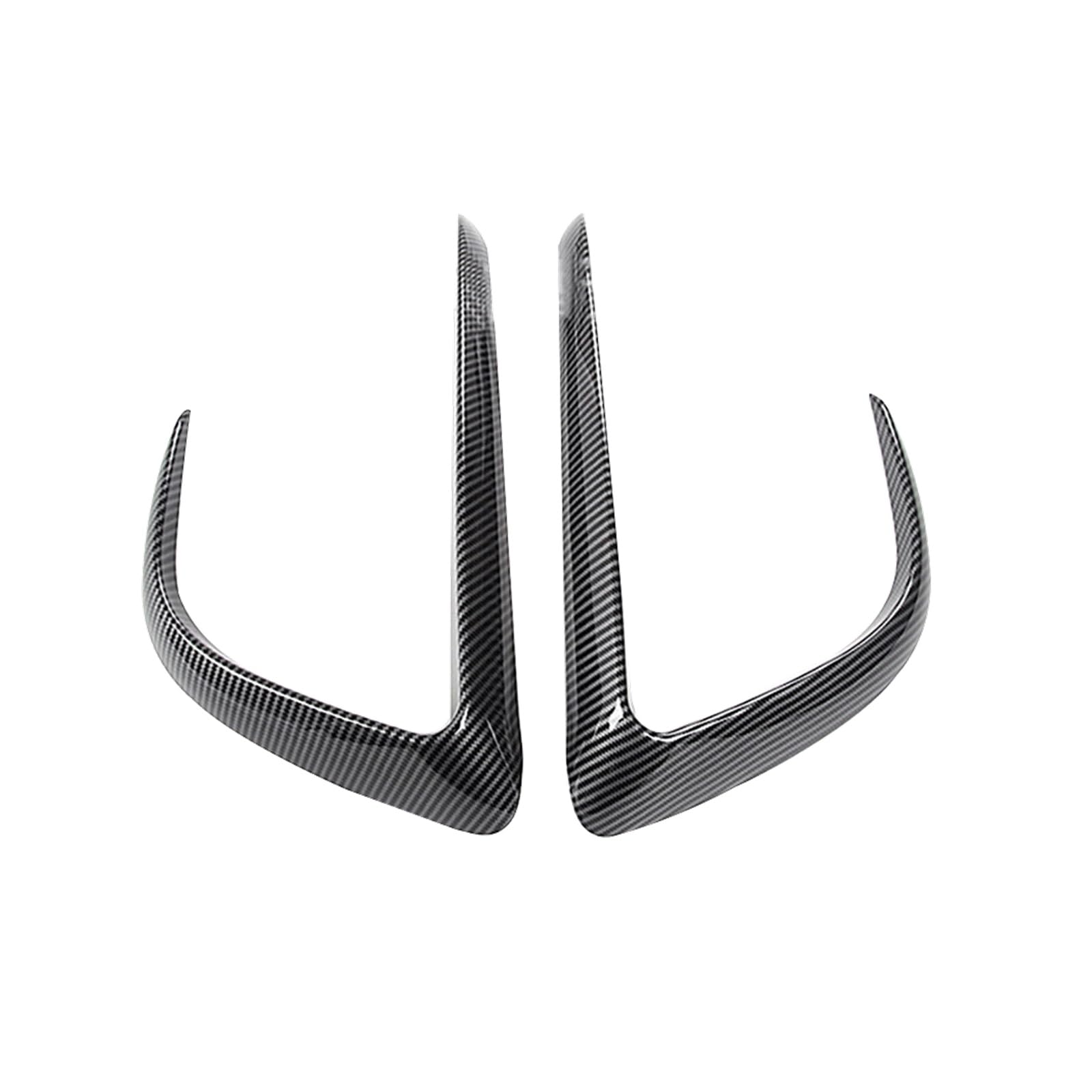 Front Nebel Licht Augenbraue Abdeckung for Tesla Modell Y Rahmen Augenbraue Augenlid ABS Aufkleber Schutz Stoßstange ABS Auto Zubehör(Gloss Carbon) von Huhpa
