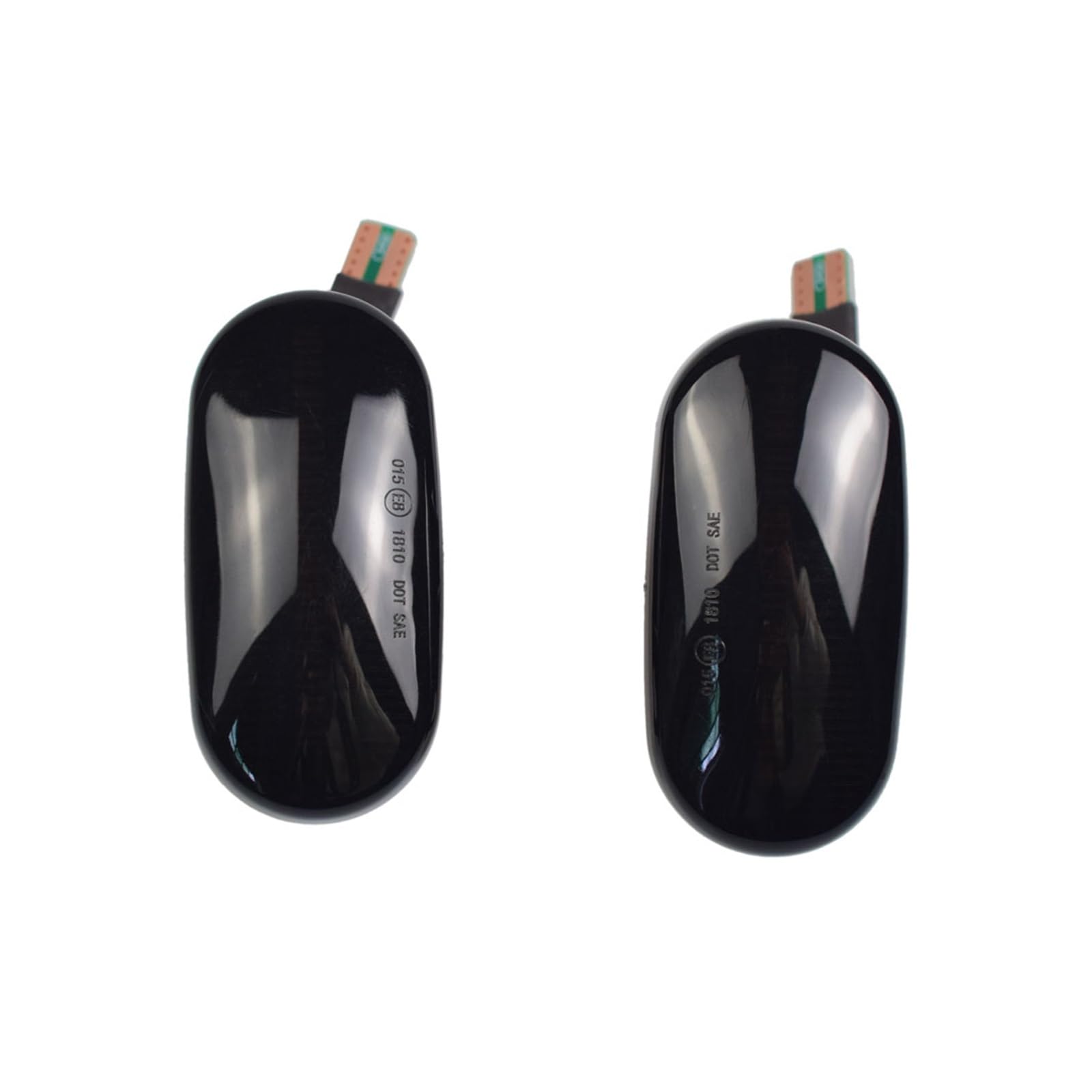 Huhpa 1 Paar dynamische Seitenmarkierungs-Blinkerlicht-Sequentielle Blinker for Prelude for CRX for S2000 for Integra for Fit for Del for Sol for Acura for Civic(Dynamic Smoked Black) von Huhpa