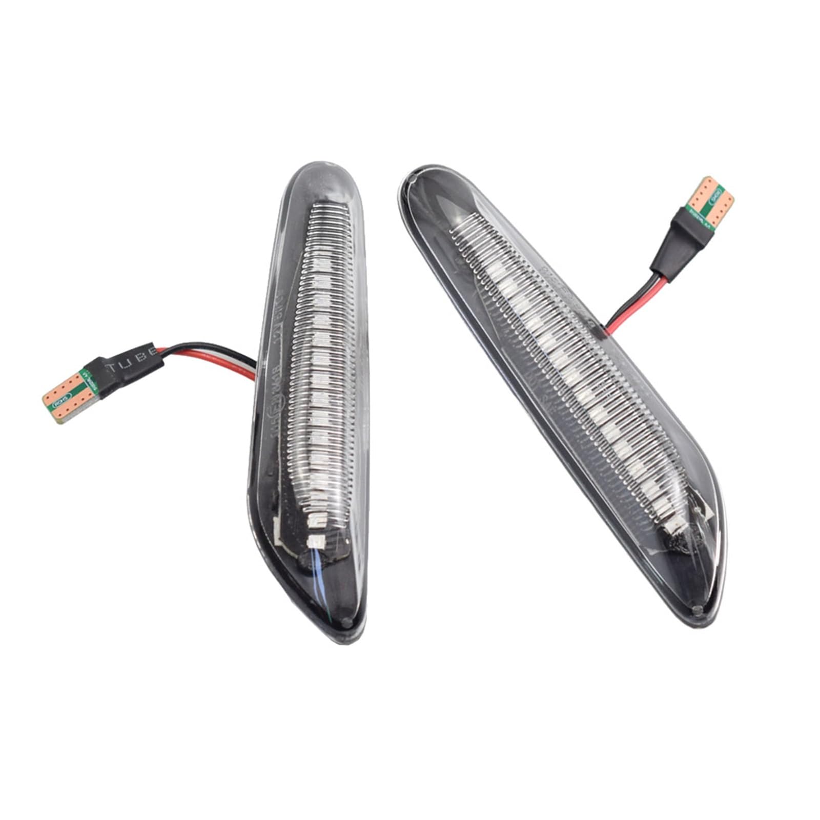 Huhpa 2 Stück Seitenmarkierungsspiegel Kontrollleuchte Fließendes Wasser Blinker Licht Bernstein for E90 E91 E92 E93 E60 E87 E82 E61 E46 X1 X3(Dynamic Crystal A) von Huhpa