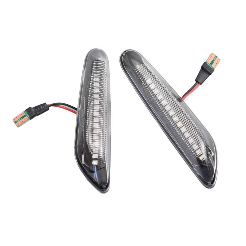 Huhpa 2 Stück Seitenmarkierungsspiegel Kontrollleuchte Fließendes Wasser Blinker Licht Bernstein for E90 E91 E92 E93 E60 E87 E82 E61 E46 X1 X3(Dynamic Crystal A) von Huhpa