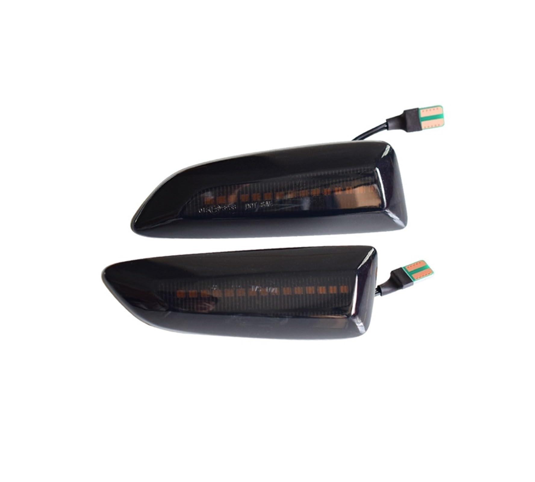 Huhpa 2 stücke Dynamische Blinker Seitenmarkierungsleuchte Blinkende Anzeige for Opel JK for Logo B for Zafira C for Insignia B for Grandland X(2PCS Dynamic Black) von Huhpa