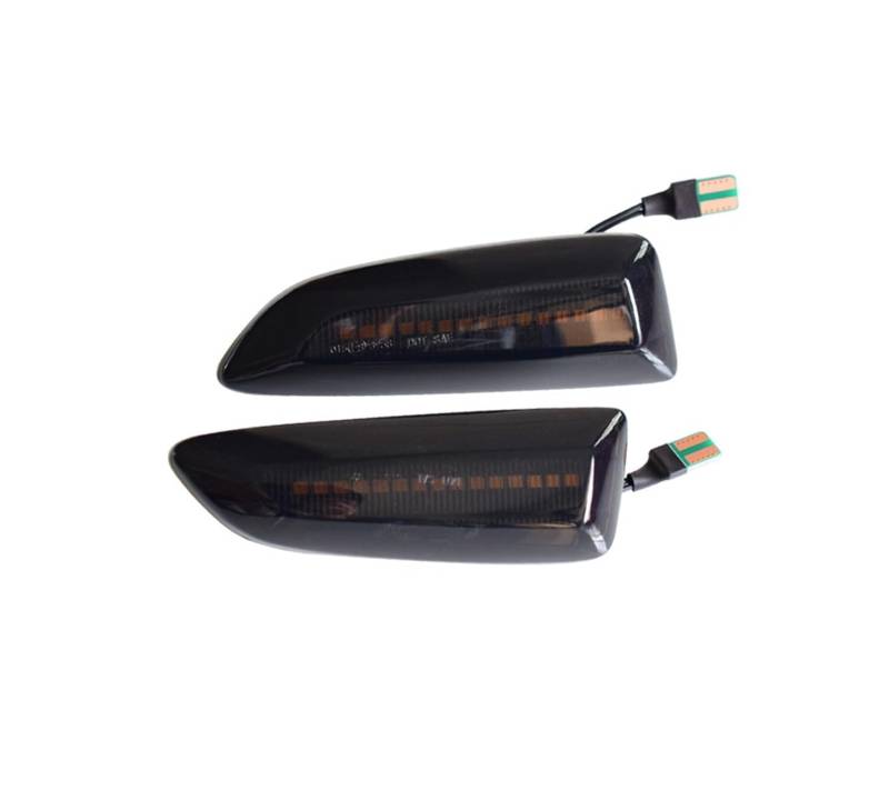 Huhpa 2 stücke Dynamische Blinker Seitenmarkierungsleuchte Blinkende Anzeige for Opel JK for Logo B for Zafira C for Insignia B for Grandland X(2PCS Dynamic Black) von Huhpa
