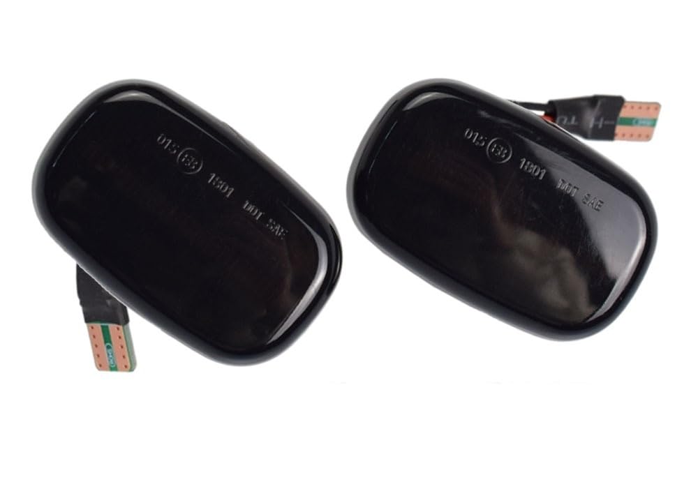 Huhpa 2 stücke Dynamische Seite Marker Drehen Licht Anzeige Blinker Signal Lampe for 1992-2007 for Corolla E10/E11/e12(Dynamic Smoked Black) von Huhpa