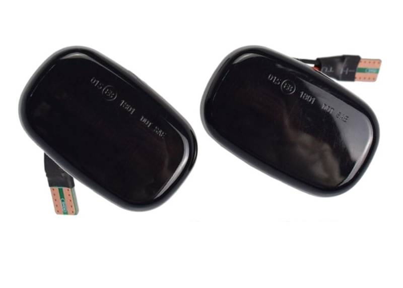 Huhpa 2 stücke Dynamische Seite Marker Drehen Licht Anzeige Blinker Signal Lampe for 1992-2007 for Corolla E10/E11/e12(Dynamic Smoked Black) von Huhpa