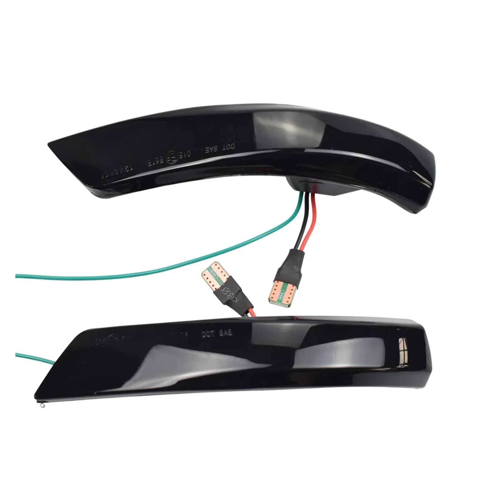 Huhpa 2 stücke Fließende Seitenflügel Rückspiegel Blinker Dynamische Blinker Licht for Ford for Focus 2 3 Mk2 Mk3 for Mondeo Mk4(Blue-yellow) von Huhpa
