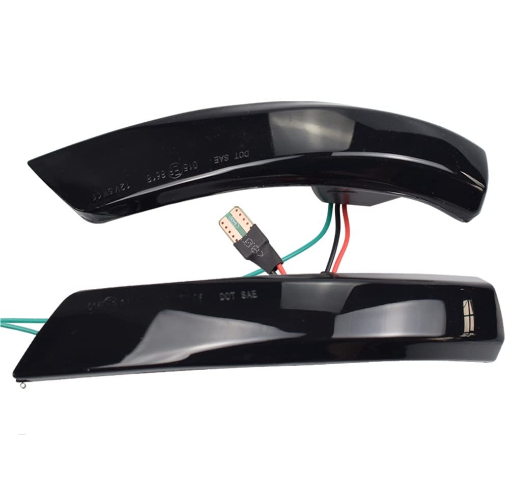Huhpa 2 stücke Rückspiegel Anzeige Dynamische Blinker Blinker Licht for Ford for Focus Mk2 Mk3 2008-2016 for Mondeo Mk4(Yellow) von Huhpa