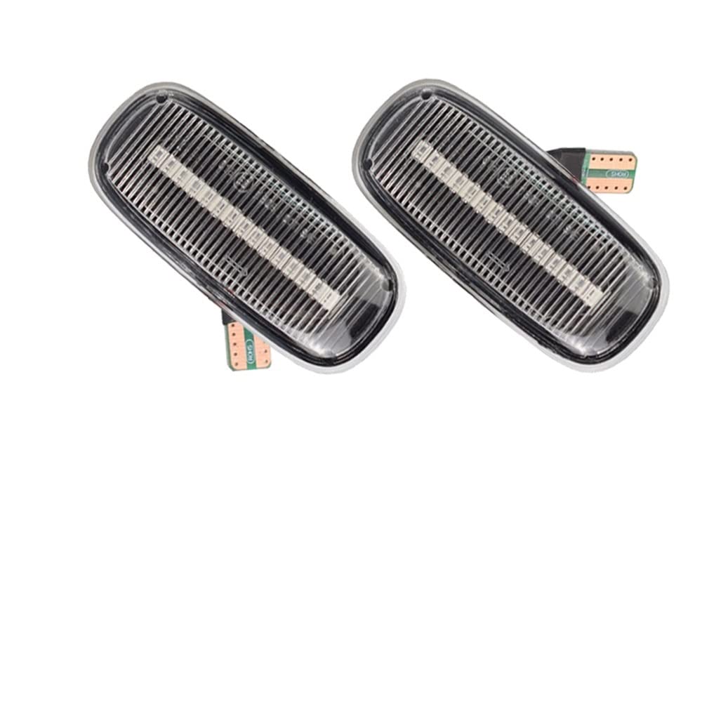 Huhpa 2Pcs Dynamische Seitenmarkierung Blinker Licht Moving Sequential Blinker Light for Audi A2 A3 8L A4 B5 A6 4B C5 A8 4D TT 8N(Dynamic Crystal Type) von Huhpa