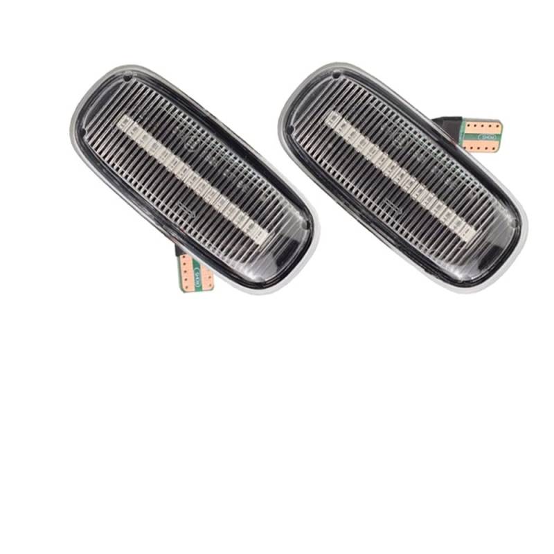 Huhpa 2Pcs Dynamische Seitenmarkierung Blinker Licht Moving Sequential Blinker Light for Audi A2 A3 8L A4 B5 A6 4B C5 A8 4D TT 8N(Dynamic Crystal Type) von Huhpa
