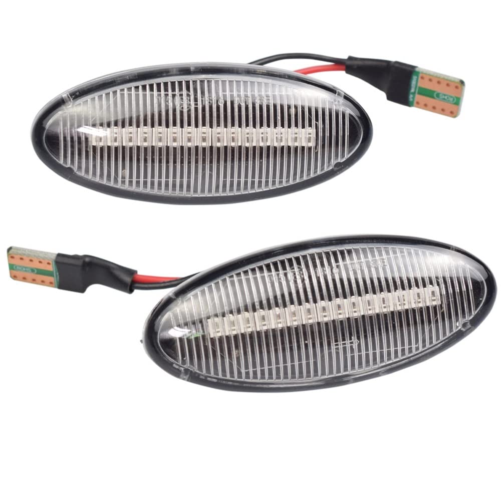 Huhpa 2pcs LED Seitenmarkierungslicht for Opel Vauxhall Vectra B MK1 1995 1996-2002 2003 Dynamische Blinkerlampe Sequentielle Blinker -Lampe(Dynamic Crystal Type) von Huhpa