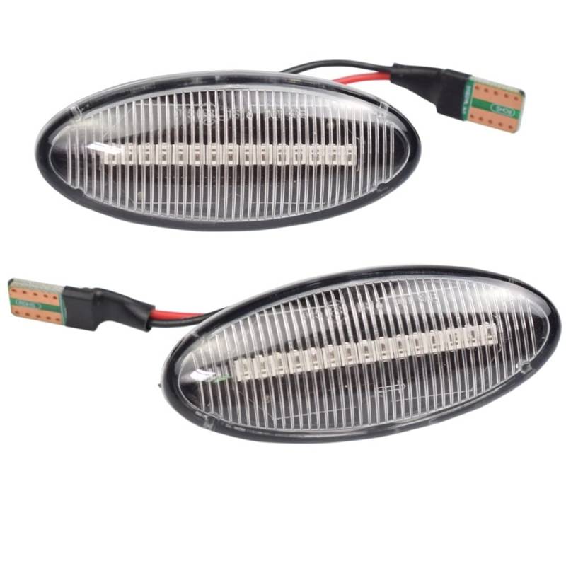 Huhpa 2pcs LED Seitenmarkierungslicht for Opel Vauxhall Vectra B MK1 1995 1996-2002 2003 Dynamische Blinkerlampe Sequentielle Blinker -Lampe(Dynamic Crystal Type) von Huhpa