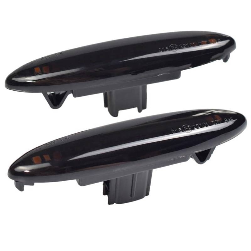 Huhpa 2pieces dynamisch LED Seitenmarkierungslichter fließend Blinker Licht Blinker for Yaris for BLUMENKRONE for Auris Mk1 E15 RAV4 Mk3(Dynamic Smoked Black) von Huhpa