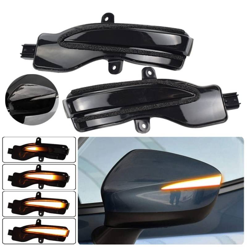 Huhpa Dynamisch LED Blinker -Seitenspiegelmarker Blinker Leuchttauh -Accessoires for Mazda CX-3 CX3 2016-2018 CX-4 CX4 CX-5 CX5(Clear Type) von Huhpa
